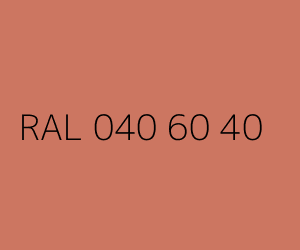 Colour RAL 040 60 40 TERRA ORANGE