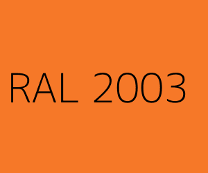 Colour RAL 2003 PASTEL ORANGE