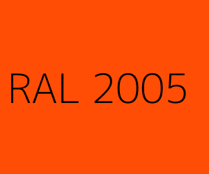 Colour RAL 2005 LUMINOUS ORANGE