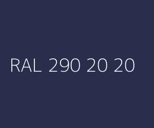 Colour RAL 290 20 20 TROPICAL NIGHT BLUE
