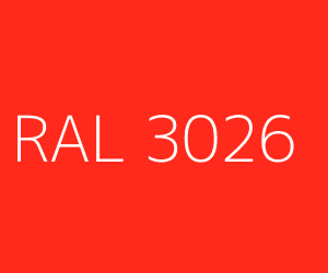 Colour RAL 3026 LUMINOUS BRIGHT RED