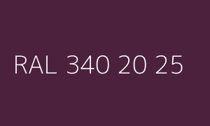 Colour RAL 340 20 25