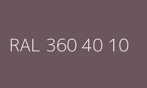 Colour RAL 360 40 10